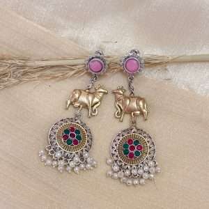 earrings, oxidised earrings,artificial earrings, param sundari earrings