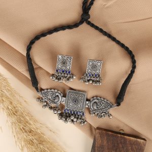 necklace, neckpiece, oxidized necklace, jewelery set, artificial necklace, paramsundarii necklace, paramsundarii jewelery